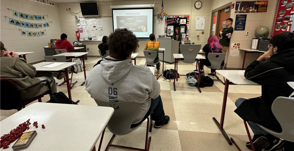 students learning about TNT in a classroom setting
